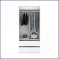 thumbnail image 2 of Armoires | Austin Double Door Armoire with 2 Drawers & Hanging Rod | White | Particle Board, 2 of 10