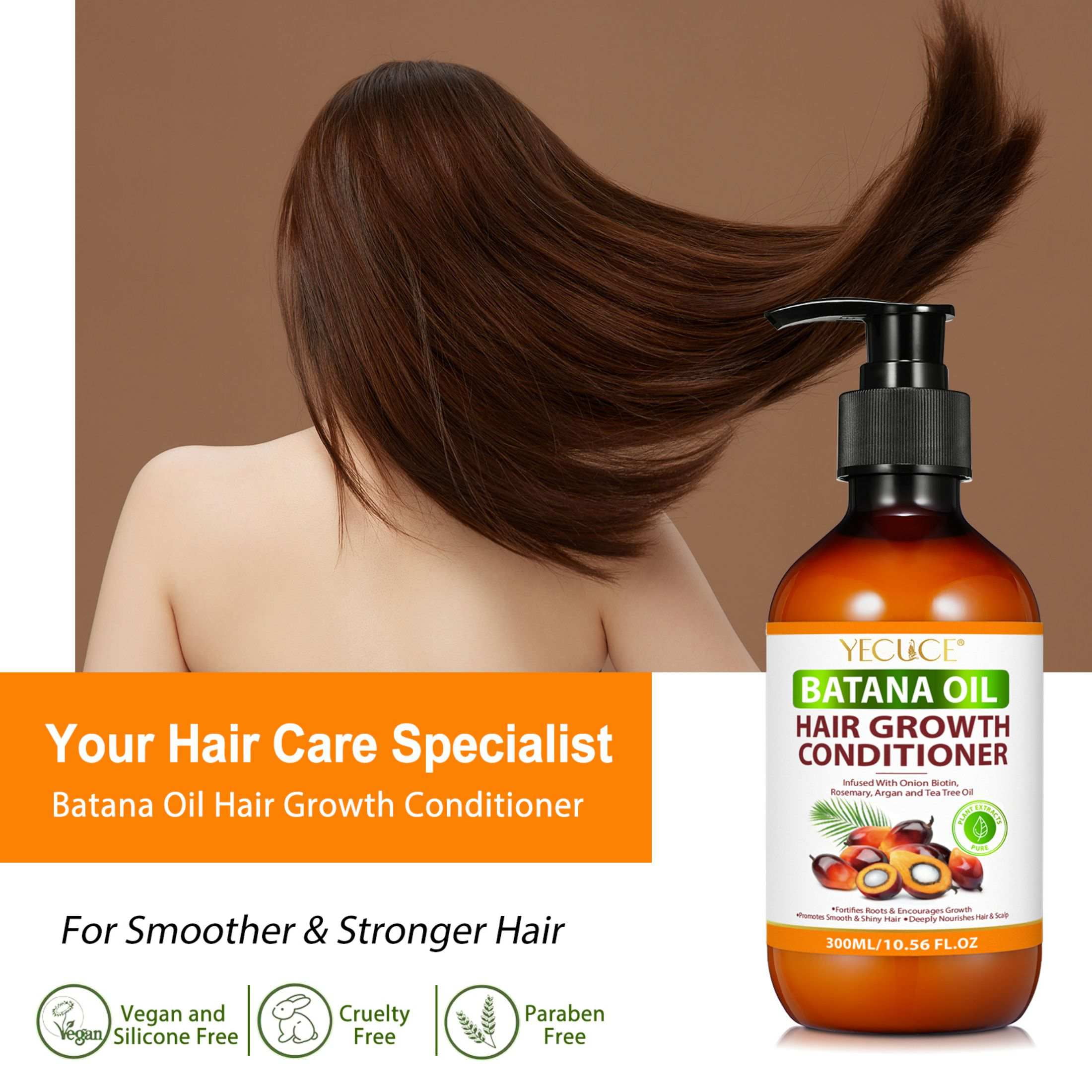 YECUCE 2-Pack Batana Oil Conditioner for Men and Women Daily Hair Care, For Curly Hair & Straight Hair