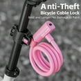 thumbnail image 4 of Portable Bicycle Safety Lock Steel Cable Lock AntiTheft Elasticity Lock Road Bike Steel Wire Lock Cycling Lock, 4 of 8
