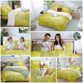 thumbnail image 5 of Yellow Boho Flowers Duvet Cover Set Queen Size, Vintage Abstract Watercolor Yellow Bohemia Floral 4 Piece Soft Microfiber Bedding Set with 1 Duvet Cover, 1 Flat Sheet, 2 Pillowcases, 5 of 9