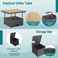 thumbnail image 4 of Gymax 7PCS Outdoor Furniture Set w/ PE Wicker Cushions Conversations On The Sectional Sofa Patio, 4 of 7