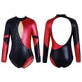 thumbnail image 4 of MSemis Girls One Piece Gymnastic Leotard Diamonds Ballet Athletic Dance Bodysuit, 4 of 4