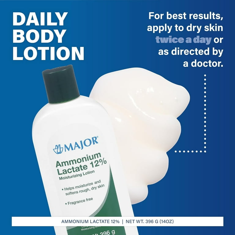 Major 12% Moisturizing Lotion, Hydrates, Softens, Exfoliates Dry