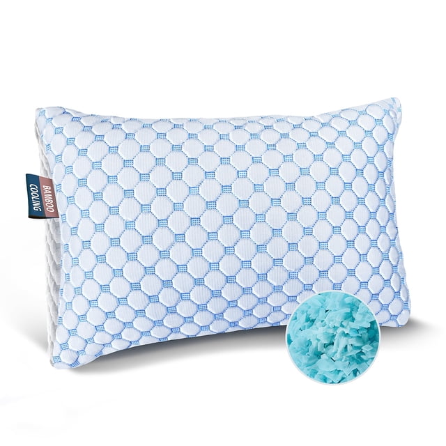 Virtu Almohada Pequeña Reversible para Niños Pequeños con Regulación de Temperatura para Dormir 1 - 3 Almohadas Refrescantes, Almohada de Memory Foam para Niños Pequeños, 13" X 18"