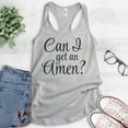 thumbnail image 2 of Can I Get An Amen Tank Top, Ladies Racerback Tank, Faith Tank, Spiritual Tank, Bible Tank, Love God Tank, Silver Gray, XX-Large, 2 of 3