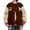 Brown, variant on HISITOSA Mens Womens Varsity College Jacket Baseball Bomber Jacket Vintage Sweatshirt Casual Unisex Streetwear Coats with Patch