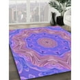 thumbnail image 3 of Ahgly Company Machine Washable Indoor Rectangle Transitional Heliotrope Purple Area Rugs, 6' x 9', 3 of 7