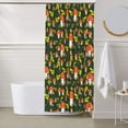 thumbnail image 6 of Shower Curtain, Mushroom Leaf Waterproof Fabric Plastic Shower Curtain, Drying Fast Bathroom Curtain with 9 Buttonholes, Ruffle Shower Curtain 60x72in, 6 of 8