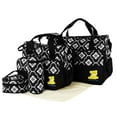 thumbnail image 2 of 5 Pcs Multifunctional Baby Nappy Diaper Changing Bag Set Maternity Mummy Handbag Portable Nappy Basket Storage Organizer Maternity Baby Bag for Boys Girls Black, 2 of 10