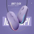 thumbnail image 3 of Mouse seenda - Ratón de ordenador USB con cable, retroiluminado RGB, color morado, 3 of 7