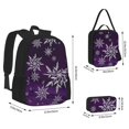 thumbnail image 2 of Balery Snowflake Gradient Purple Mochila escolar 3 en 1 para niños: mochila resistente con lonchera térmica y estuche para lápices. Mochila escolar para niños y niñas., 2 of 7