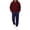 Wine, variant on Delconic Mens Hoodie and Jogger Set Two Piece Tracksuit Casual Athletic Outfit Long Sleeve Pullover Sweatshirt Pants Set Black L