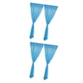 thumbnail image 4 of Billuyoard Cortina de cocina de 2 paneles, cortina de gasa transparente para puerta y ventana, color azul oscuro - 200x200cm 2piezas Cielo azul 100 x 270 cm 2 piezas, 4 of 6
