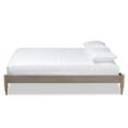thumbnail image 2 of Allora Mid-Century Wood Platform King Bed in Weathered Gray, 2 of 9