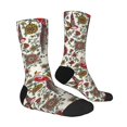 thumbnail image 3 of Uemuo Dark Enchanted Flowers And Birds Pattern Women's Crew Socks, Soft Durable Breathable Moisture-Wicking with Odor Control Cotton socks, 3 of 9