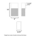 thumbnail image 2 of Maxim Lighting - Lattice - 15W 1 LED Outdoor Wall Mount-16 Inches Tall and 8, 2 of 2