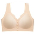 thumbnail image 2 of Dxzfnsa Woman's Solid Color Thin Style Ventilate Large Size Bra Without Steel Rim, 2 of 6