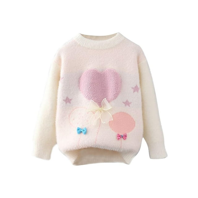Posijego Chandail Mignon pour Fille Petite Fille Tricoté à Manches Longues Chandail Chandails Mode Automne Hiver Vêtements