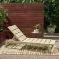 thumbnail image 4 of CoSoTower Acacia Wood Adjustable Chaise Lounge - 78.75" Outdoor Patio Lounge Chair with Slat Paneling & Metal Accents, Rustic Modern Poolside Recliner (26" W x 36" H), 4 of 9