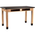 thumbnail image 1 of Pemberly Row 24x54" Wood Science Lab Table with Book Compartments in Black, 1 of 1
