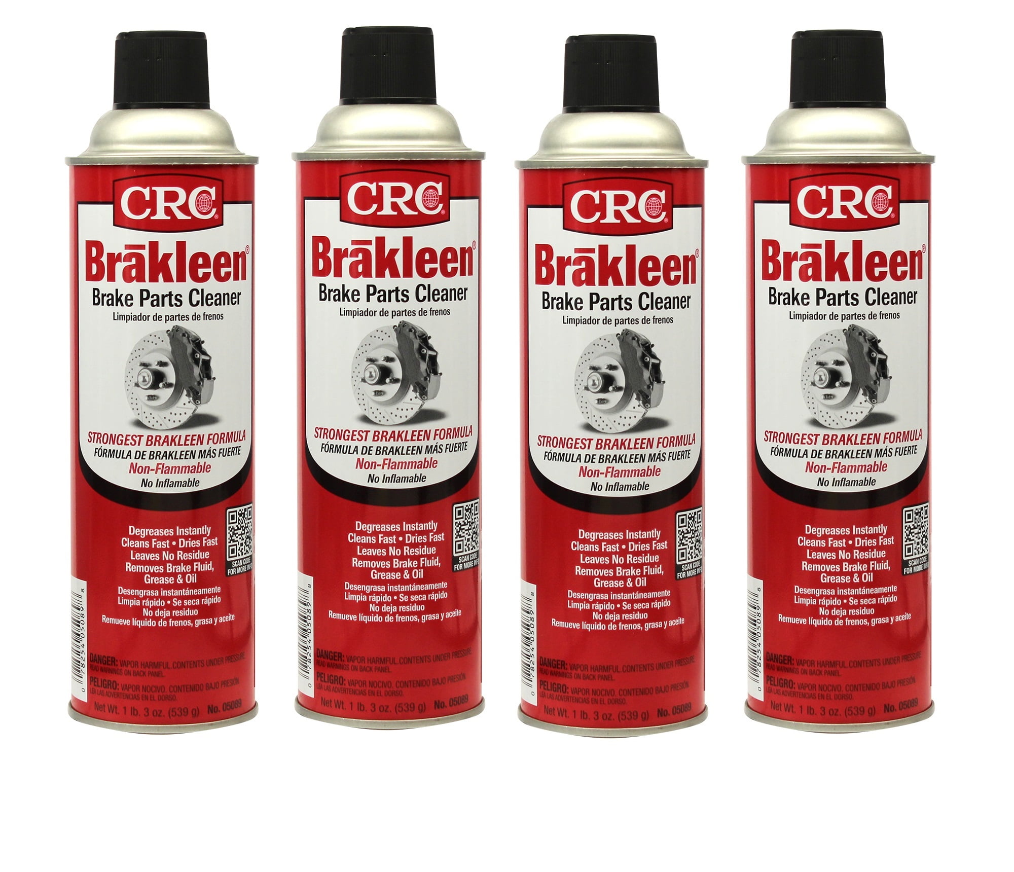 CRC Brakleen Brake Parts Cleaner 19oz, 4 Pack