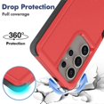 thumbnail image 2 of For Samsung Galaxy S25 Ultra Case 2-in-1 PC TPU Shockproof Phone Cover - Black, 2 of 5