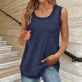 thumbnail image 2 of SNKSDGM Female Tank Top for Women Pack White Womens White Tank Top Loose Ladies' Fashion Casual Summer Women's Clothing V Neck Tailcoat Sleeveless Solid Color Vest T Shirt Vest Suspender, 2 of 5