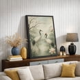 thumbnail image 4 of Framed Canvas Print Crane Wall Art Zen Bird Decorative for Living Room Bedroom - 24"x36" BLACK, 4 of 8