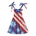 thumbnail image 5 of KPOPLK Girls July 4th Dresses Red White Blue Star Toddler Patriotic Outfit American Flag Sundress 1-8 Years(3-4 Years,White), 5 of 5