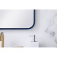 thumbnail image 4 of Elegant Lighting MR802030BL 20 x 30 in. Soft Corner Metal Rectangular Mirror, Blue, 4 of 4