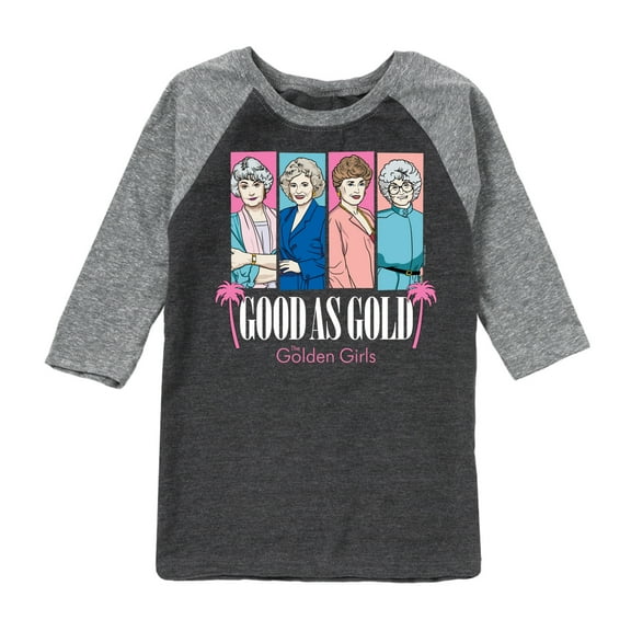Golden Girls - Good As Gold Group Blocks - Toddler And Youth Raglan Graphic T-Shirt