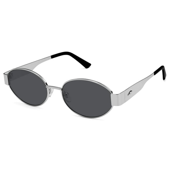 Gafas de Sol SOJOS Retro Ovaladas con Protección UV400 Plata