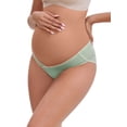 thumbnail image 4 of INSPIRE CHIC Women's Mid-Waisted Tummy Support Maternity Briefs Hi-Cut Seamless Comfortable Underwears 3 Packs L 1 Gray 1 Green 1 Apricot, 4 of 4