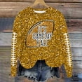 thumbnail image 2 of Womens Sequin Football Sweatshirts 2025 Game Day Long Sleeve Baseball Graphic Tops Fall Winter Casual Crew Neck Pullover Blouses, 2 of 5