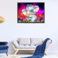 thumbnail image 3 of Cuadros Decorativos 5D diamante pintura bebé elefante completo redondo taladro Rhinestone DIY pared arte artesanal Likrtyny embutido en tela, 3 of 9