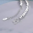 thumbnail image 4 of K-KED Pure S990 Fine Silver Chain Women Geometry Beads Link Lucky Bracelet 7.5g, 4 of 7