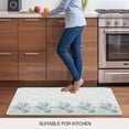 thumbnail image 5 of Aqua Coastal Shell Doormat Outdoor Entrance 18"x30", Nautical Coral Starfish Seahorse Absorb Moisture Dirt Door Mats, Non-Slip Rubber Backing Floor Mats Indoor, Low-Profile Front Door Rugs, 5 of 9