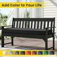 thumbnail image 5 of Outdoor bench cushion 48"x18", 70D High-Density Foam, Waterproof Seat Pad with Non-Slip Backing, Ties & Handle, for Porch, Deck & Balcony, Black, 5 of 6
