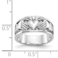 thumbnail image 3 of 14k White Gold Claddagh Ring Celtic, 3 of 9
