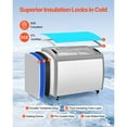 thumbnail image 4 of KFFKFF Commercial Ice Cream Display Case, 9.3 Cu.ft Chest Freezer, -19 to 3℉ Temp Adjustable Mobile Top Deep Freezer, 4 of 9