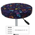 thumbnail image 4 of Fotbe Games Stool Covers Round,Waterproof Round Bar Stool Covers Bar Chair Covers Washable Stool Cushion Slipcover for 12-14 Inch Chair-12 inch, 4 of 7