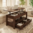 thumbnail image 4 of Mesa De Centro De Madera Rustica Elevable 2 Cajones Abatible, 4 of 6