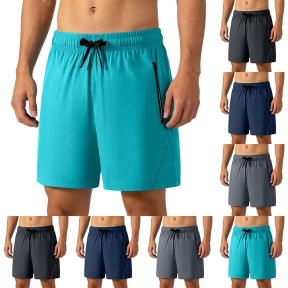 Kojanyu Men's Athletic Shorts Quick Dry Running Shorts with Drawstring 85 Nylon 15 Spandex Gym Workout Beach Casual Shorts XS to XXL