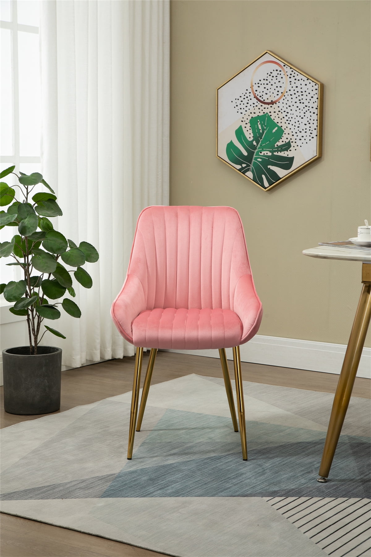 INCLAKE Modern Velvet Dining Chair, Upholstered Side Chairs with
