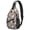 Cavalier King Charles Spaniel and Floral, variant on Bulldog and Floral Blue Pattern Sling Backpack, Unisex Cycling Crossbody Bag with Side Mesh Pockets, Earphone Hole Port Gift Ideas for Travel Shopping Commuting