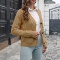thumbnail image 6 of Ozmmyan Womens Cardigan Sweater Fall Winter Long Sleeve Solid Cardigan Autumn Casual Coat, 6 of 6