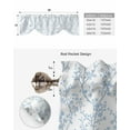 thumbnail image 6 of Tie Up Valance Curtain for Kitchen,Light Blue Branch Flowers Texture Rod Pocket Short Curtains Adjustable Tie-Up Shade Valances,Summer Botanical Window Treatment for Bathroom Bedroom, 6 of 7