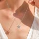 thumbnail image 4 of 18K Gold Star Necklace for Women - CZ Star Pendant Necklace - Dainty Necklace - Simple Necklace - Layered Necklace, 4 of 4