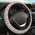 thumbnail image 4 of Kdxio Red Ladybugs On Black Dotted Print Elastic Stretch Steering Wheel Cover,Auto Steering Wheel Cover,15 Inch Anti-Slip,Warm in Winter and Cool in Summer,Fit Suvs,Vans Cars,Trucks, 4 of 5