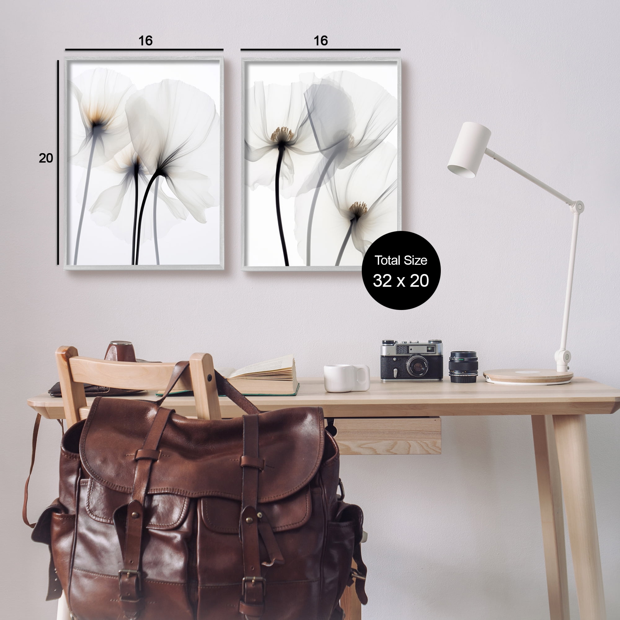 Stupell Industries White Flower Photography Botanical & Floral Photography Gray Framed Art Print Wall Art, 16 x 20